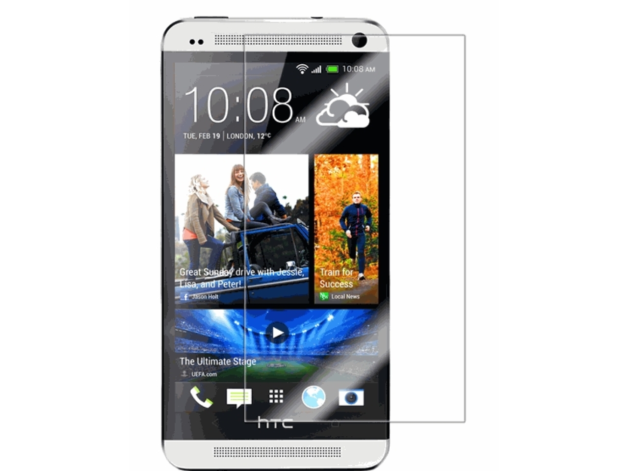 HTC One M7 Premium Glas Folie Panzerglas HD Real Glass