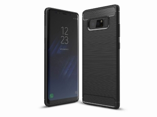 Samsung Galaxy Note8 Carbon Gummi Hülle TPU Case schwarz