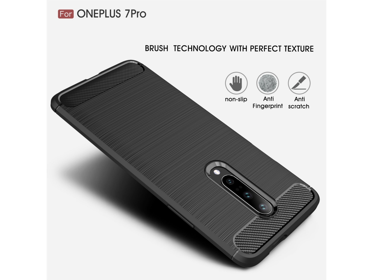 OnePlus 7 Pro Carbon Gummi Hülle TPU Case Cover flexibel ...
