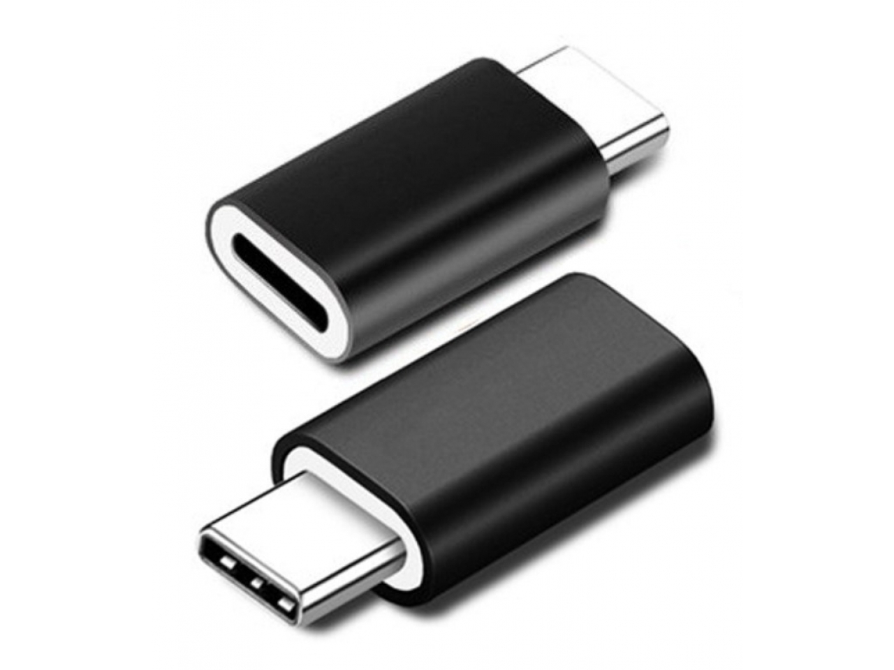 Lightning auf USB C Mini Adapter Konverter in schwarz online bestellen