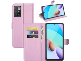 Xiaomi Redmi 10 2022 Lederhülle Portemonnaie Karten Etui rosa