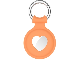 Apple Airtag Liquid Silikon Heart Anhänger sunrise Case online orange mit bestellen