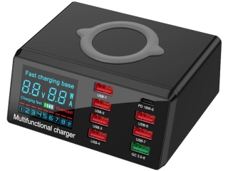 8-Fach Wireless Multi Function Charger 100W USB-C PD Ladegerät