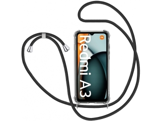 Xiaomi Redmi A3 Handykette Necklace Hülle Gummi transparent