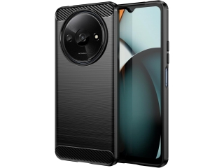 Xiaomi Redmi A3 Carbon Gummi Hülle TPU Case schwarz