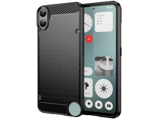 Nothing CMF Phone 1 Carbon Gummi Hülle TPU Case schwarz