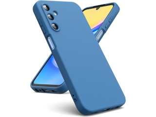 Samsung Galaxy A15 5G Liquid Silikon Case Hülle azurblau