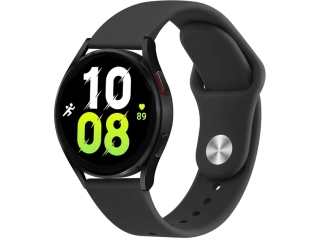 Samsung Galaxy Watch5 44mm Ersatz Armband Silikon schwarz