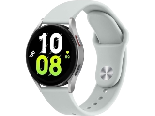 Samsung Galaxy Watch5 44mm Ersatz Armband Silikon hellgrau