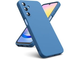 Samsung Galaxy A25 5G Liquid Silikon Case Hülle azurblau