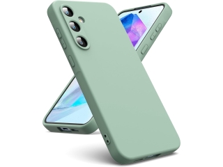 Samsung Galaxy A55 5G Liquid Silikon Case Hülle matcha green