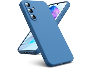 Samsung Galaxy A55 5G Liquid Silikon Case Hülle azurblau