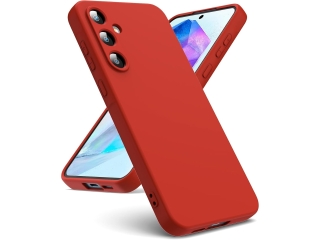 Samsung Galaxy A55 5G Liquid Silikon Case Hülle rot