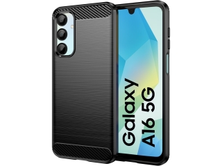 Samsung Galaxy A16 5G Carbon Gummi Hülle TPU Case schwarz