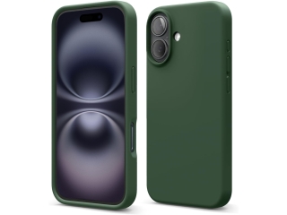 Apple iPhone 16 Liquid Silikon Case Hülle forest green