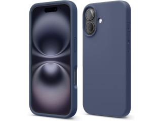 Apple iPhone 16 Liquid Silikon Case Hülle midnight blue