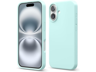 Apple iPhone 16 Liquid Silikon Case Hülle frosted mint