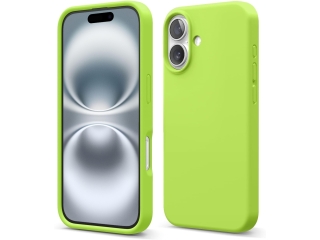 Apple iPhone 16 Liquid Silikon Case Hülle lime green