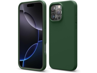 Apple iPhone 16 Pro Liquid Silikon Case Hülle forest green