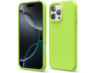 Apple iPhone 16 Pro Liquid Silikon Case Hülle lime green