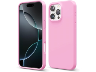 Apple iPhone 16 Pro Liquid Silikon Case Hülle bubblegum