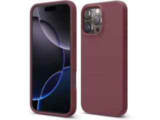 Apple iPhone 16 Pro Liquid Silikon Case Hülle dark cherry