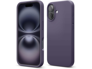 Apple iPhone 16 Plus Liquid Silikon Case Hülle eggplant