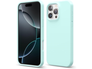 Apple iPhone 16 Pro Max Liquid Silikon Case Hülle frosted mint