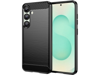 Samsung Galaxy S25+ Carbon Gummi Hülle TPU Case schwarz